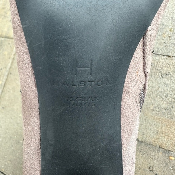 H Halston Tokyo Tan Stud Embellished Ankle Boot Size 9 - Picture 6 of 6